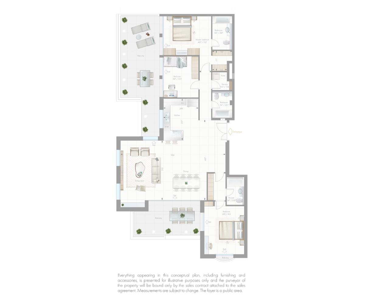 penthouse 4 Rooms (4F modèle)